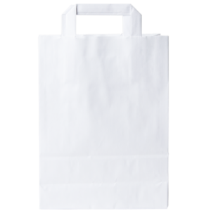 Litteäkannikekassi valkoinen