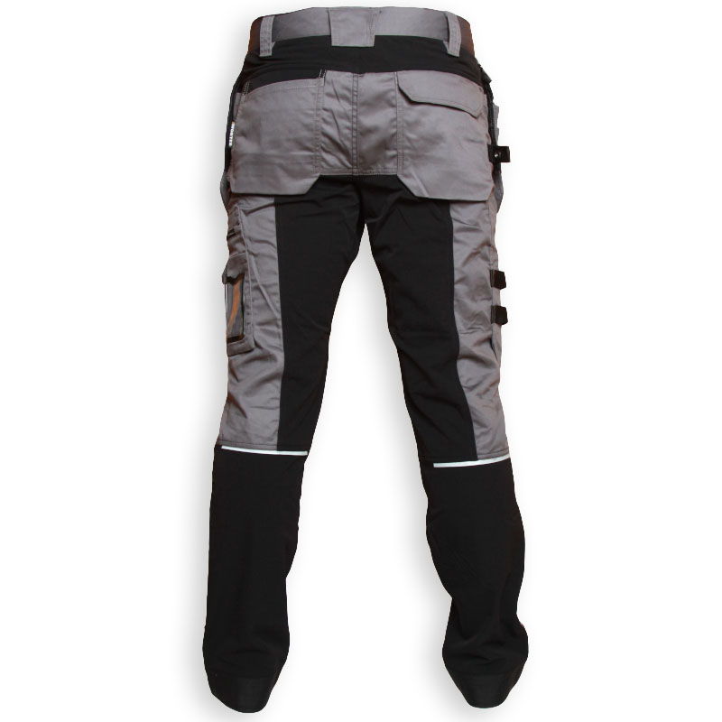WORTEX W930 stretch-työhousut riipputaskuilla harmaa - Kuva 4