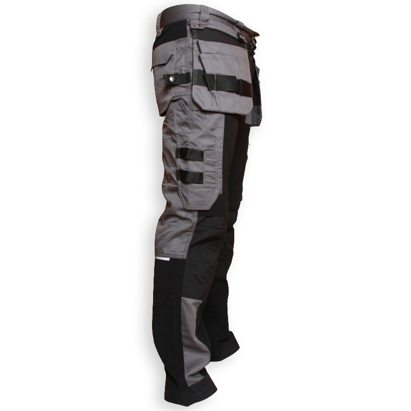 WORTEX W930 stretch-työhousut riipputaskuilla harmaa - Kuva 3