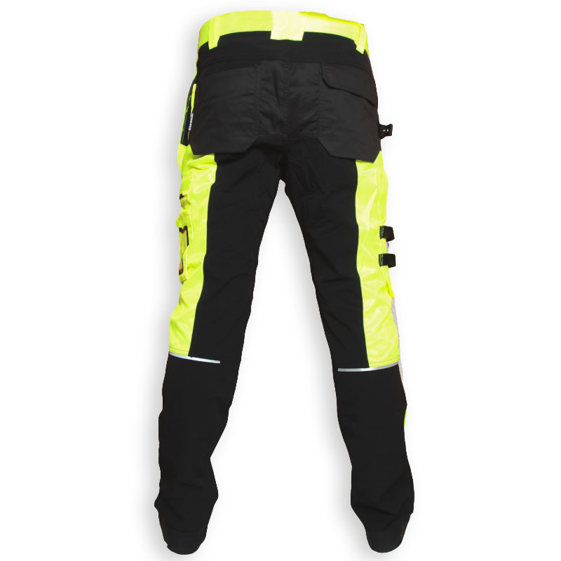 WORTEX W930 stretch-työhousut riipputaskuilla keltainen - Kuva 3