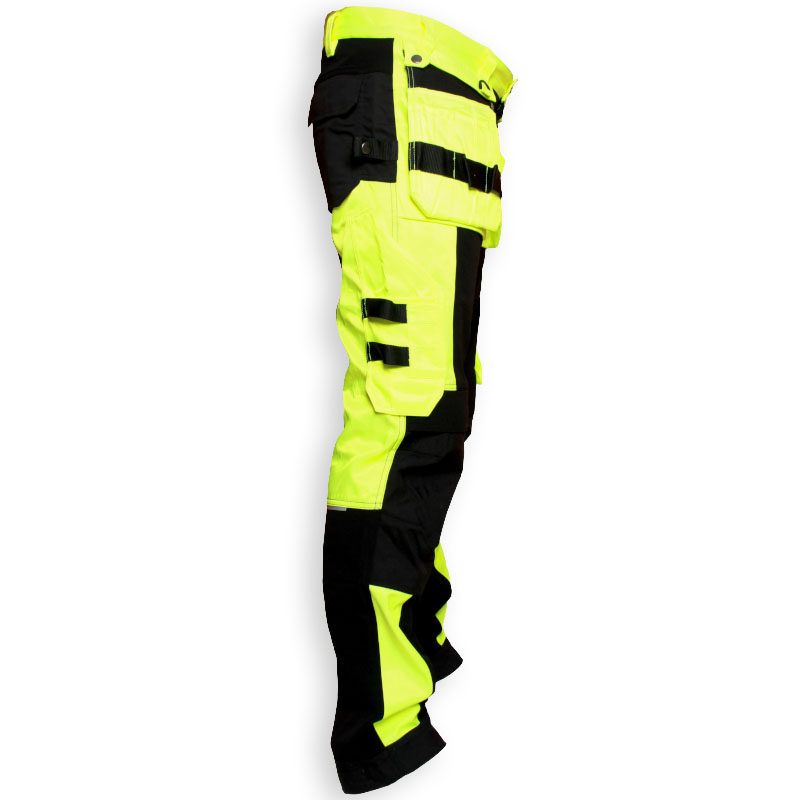 WORTEX W930 stretch-työhousut riipputaskuilla keltainen - Kuva 2