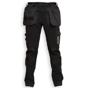 WORTEX W930 stretch-työhousut riipputaskuilla musta