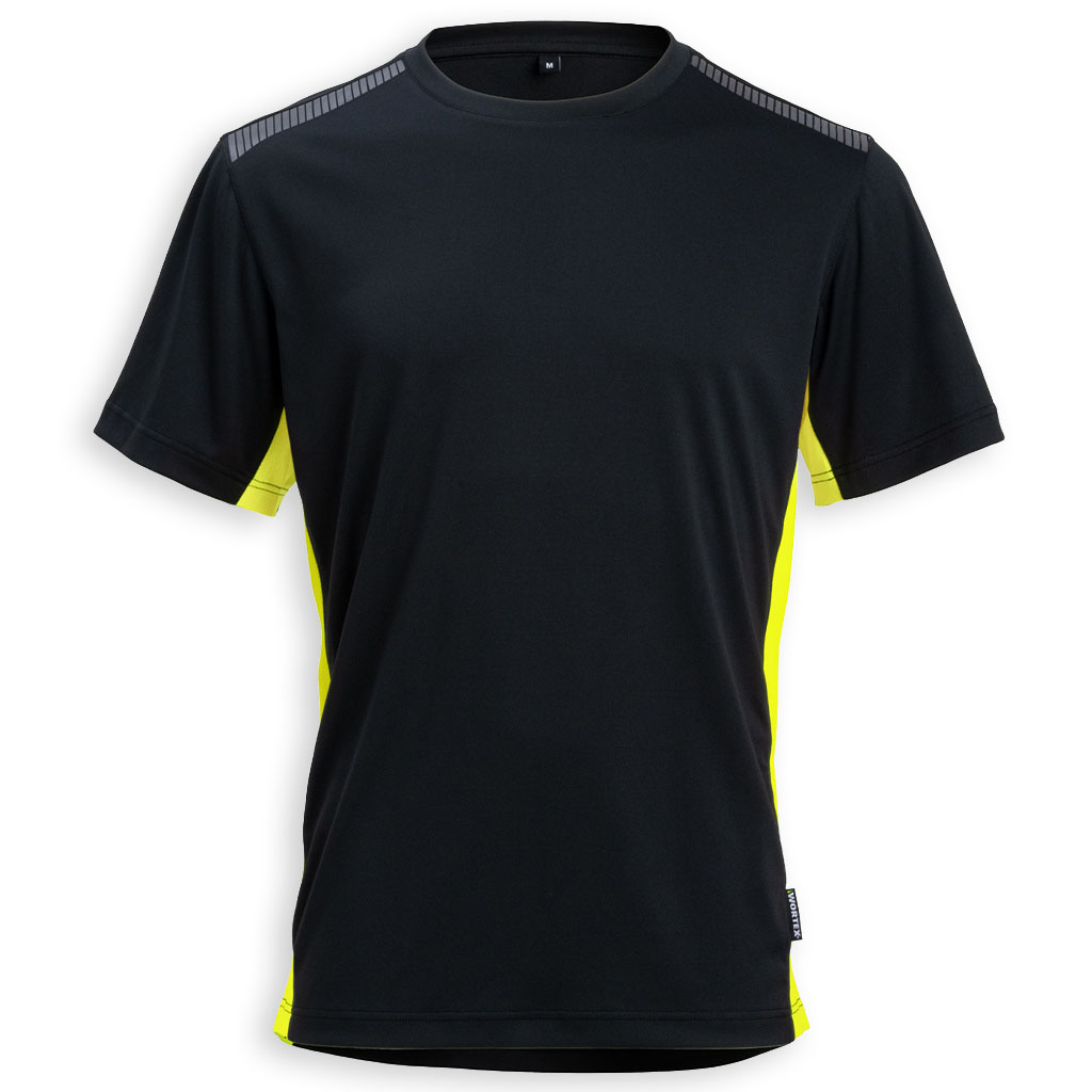 WORTEX W905 tekninen T-paita keltainen/musta