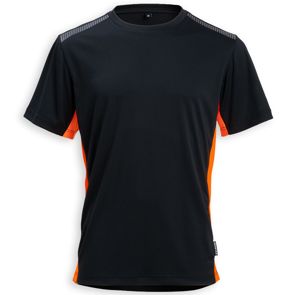 WORTEX W905 tekninen T-paita oranssi/musta