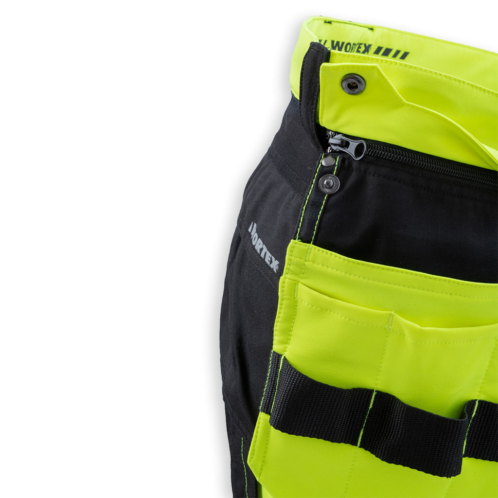 WORTEX W935 huomioväriset stretch-vyöhousut riipputaskuilla - Kuva 2